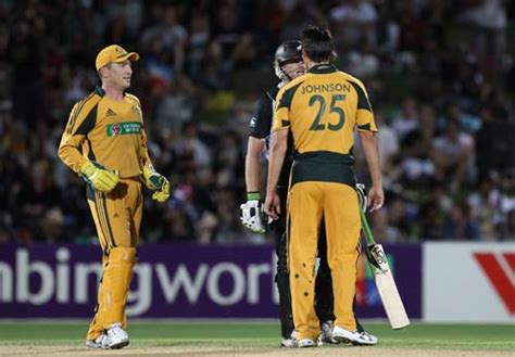 Mitchell Johnson And Scott Styris Get Heated Espncricinfo