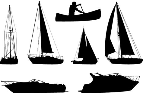 Boat Silhouette Ship Royalty Free Silhouette Of Various Sailboats Png