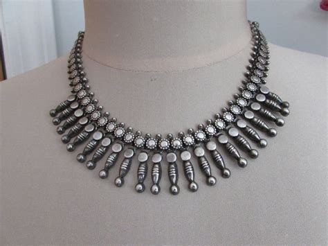 Old Tribal Silver Rajasthan India Sterling Collar Necklace Etsy Necklace Etsy Necklace Silver