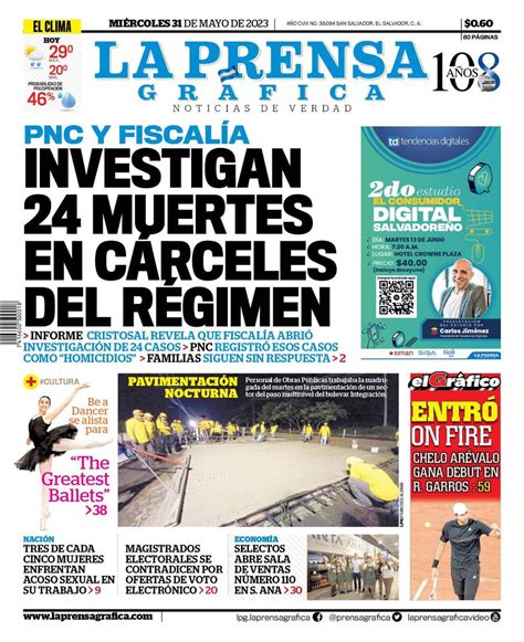 La Prensa Gráfica on Twitter Compartimos la portada de LA PRENSA