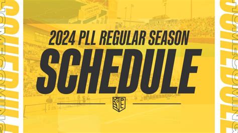 Premier Lacrosse League Announce 2024 Regular Season Schedule