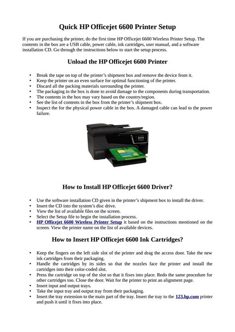 How To Setup Hp Officejet 6600 Printer By Jack Leach Issuu