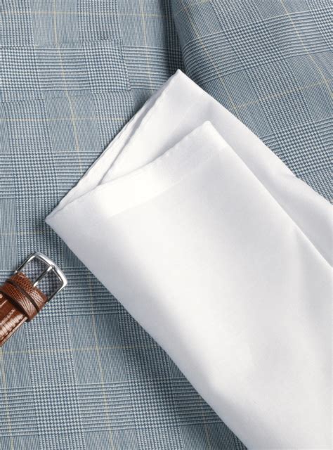 Cotton Pre Folded Pocket Square The Ben Silver Collection