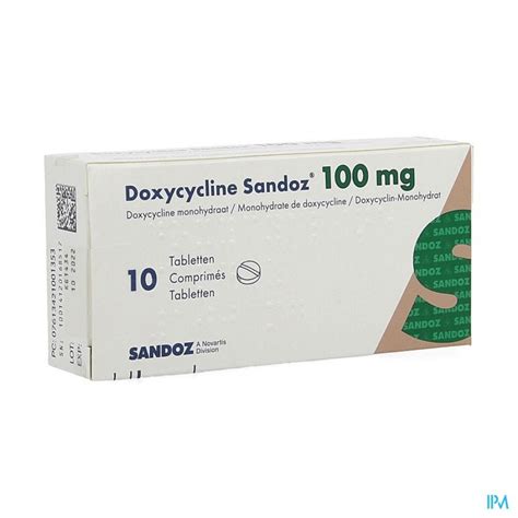 Doxycycline Sandoz Comp Pp Alu X Mg Apotheek Thiels