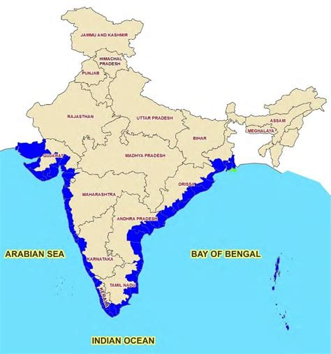 Coastal Districts Of India