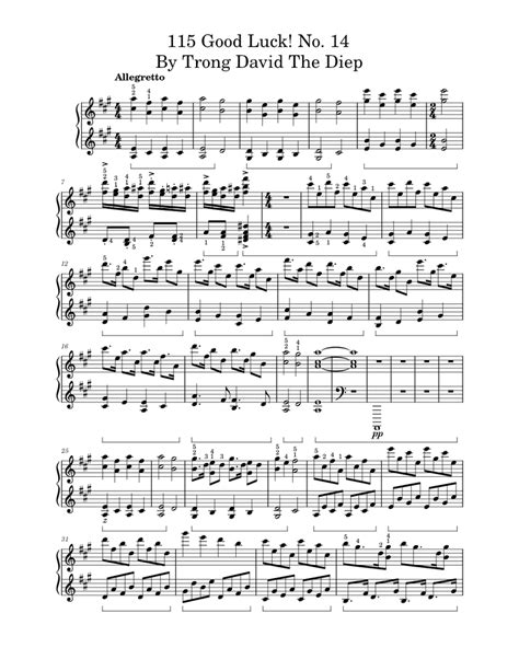 115 Sheet Music For Piano Solo