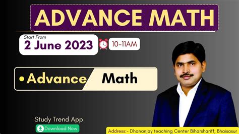 New Advance Math Foundation Batch By Dhananjay Sir Demo 02 Maths