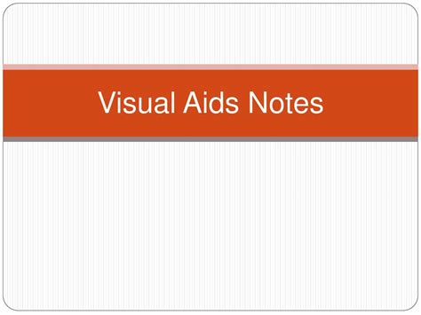 Visual Aids Notes Ppt Download