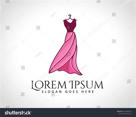 Beauty Womens Dress Art Fashion Logo Stock Vector Royalty Free