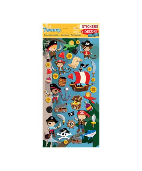 Scène à décorer pour enfants Pirates Stickers Puffies