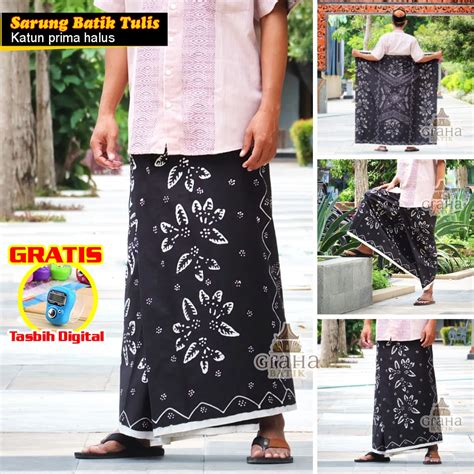 Jual Sarung Batik Tulis Bakaran Pria Wanita Dewasa Katun Premium