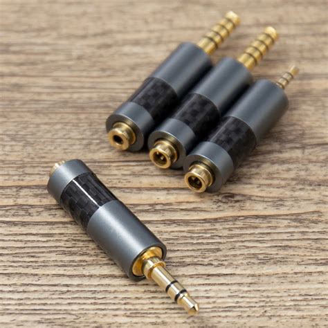 Kbear Audio Hifi Headphone Adapter With Gold Plated Stereo And Balanced Silver Crystal Copper