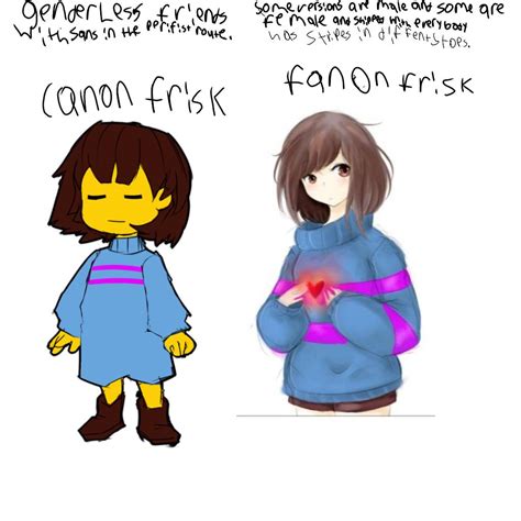 Canon frisk vs fanon frisk by jjp1297 on DeviantArt