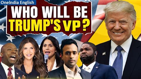 U S Presidential Election Donald Trump S VP Pick Revealed Vivek