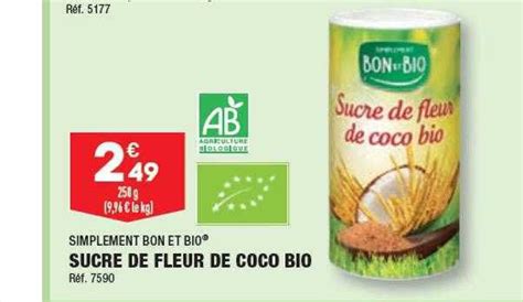 Promo Sucre De Fleur De Coco Bio Simplement Bon Et Bio Chez Aldi