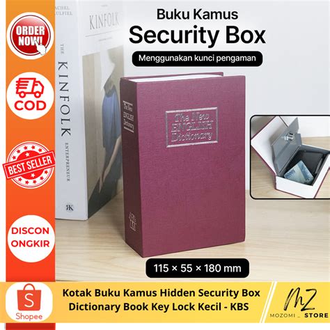 Jual Brankas Kotak Buku Kamus Hidden Security Box Dictionary Book Key