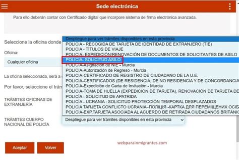 Como sacar cita para asilo y ver cuando están abiertas