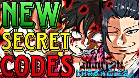 All New Secret Codes For Jujutsu Chronicles Roblox Jujutsu