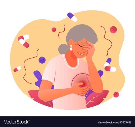 Heart attack symptoms Royalty Free Vector Image