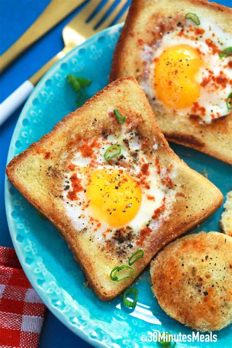 Eggs in a Basket Recipe - 30 minutes meals