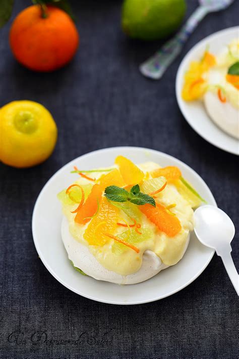 Pavlova aux agrumes Un déjeuner de soleil