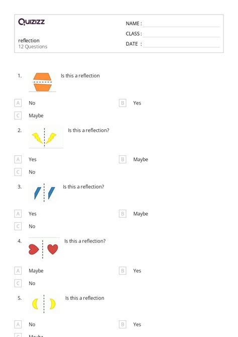 50 Reflections Worksheets For 3rd Class On Quizizz Free And Printable
