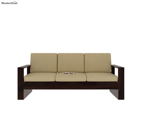 Buy Winster 3 Seater Wooden Sofa Walnut Finish Online In India