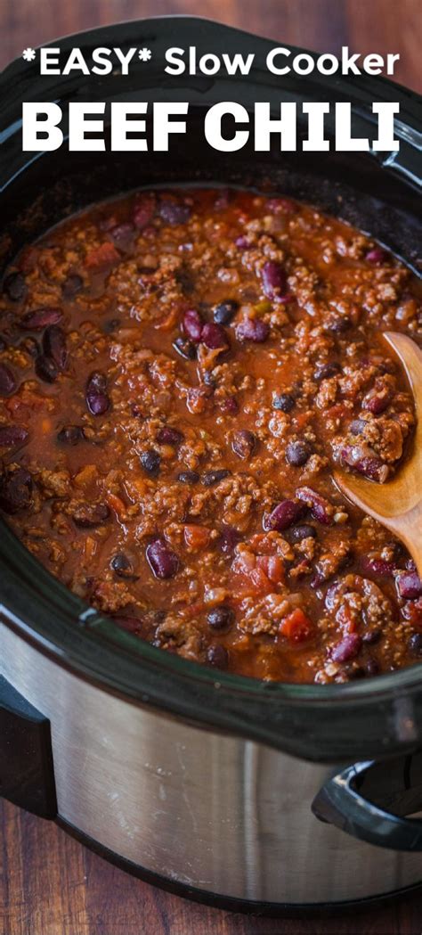 Slow Cooker Beef Chili Recipe Artofit