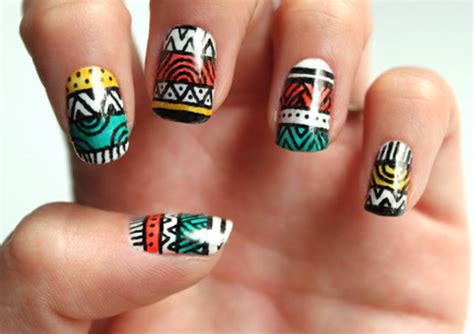 50 Pretty Tribal Nail Art Designs - Noted List