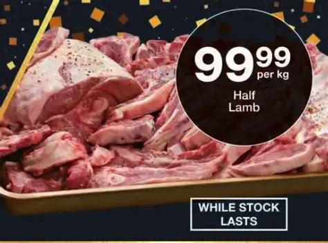 Half Lamb Offer At Checkers