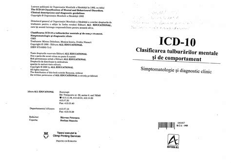 PDF 52700849 ICD 10 Clasificarea Tulburarilor Mentale Si De