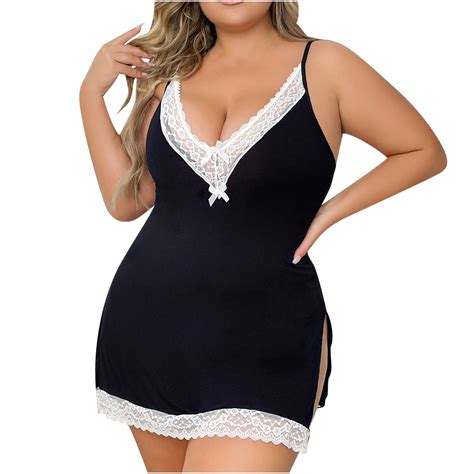 Odeerbi Women S Plus Size Lingerie Bodysuit Set Valentine S Day