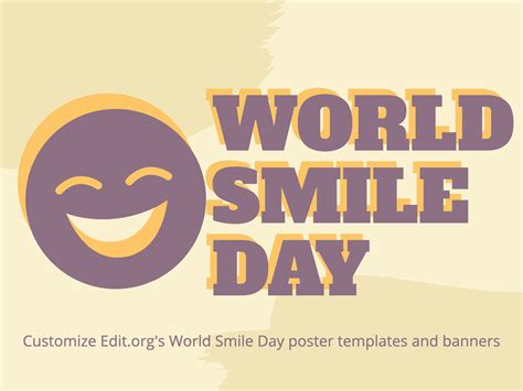 World Smile Day Poster Templates