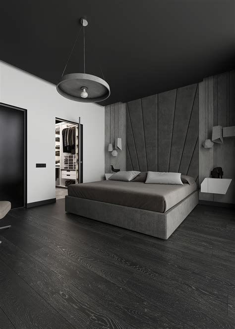 Monochrome bedroom on Behance