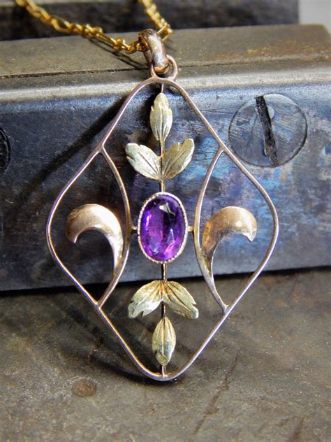 Antique Amethyst Gold Pendant Ar Goldsmiths