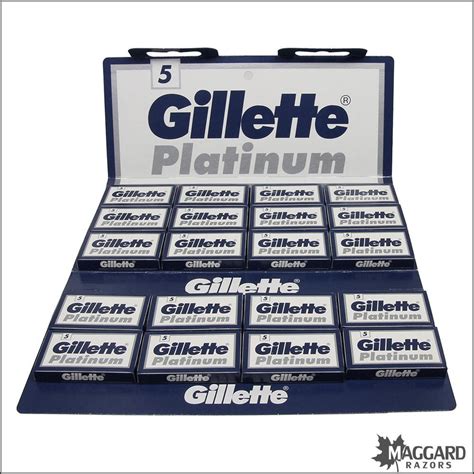 Gillette Platinum Double Edge Safety Razor Blades 100 Blades — Maggard