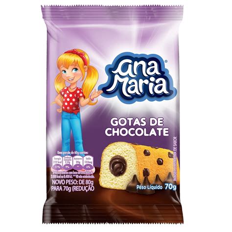 Bolinho Ana Maria Gotas De Chocolate 70g Clube Extra