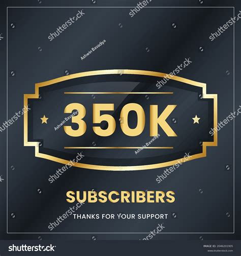 350k Subscribers Thank You Subscribers Banner Royalty Free Stock