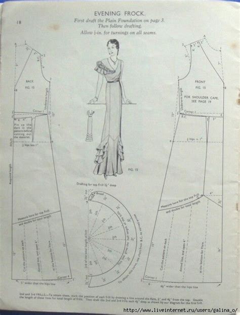 1930s Dress Pattern Butterick 3685 Vintage After Five Evening Dress 002