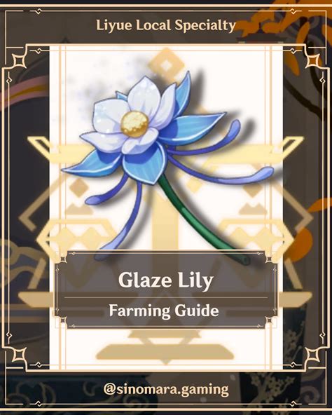 Glaze Lily Farming Guide Genshin Impact Hoyolab