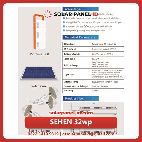 JUAL Paket Lampu SEHEN Solar Cell Penerangan Lampu Sehen 32wp