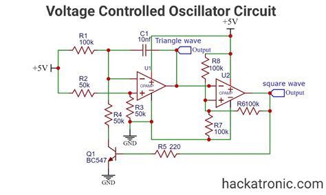 Voltage Controlled Oscillator Circuit Using Lm566 Vco Ic