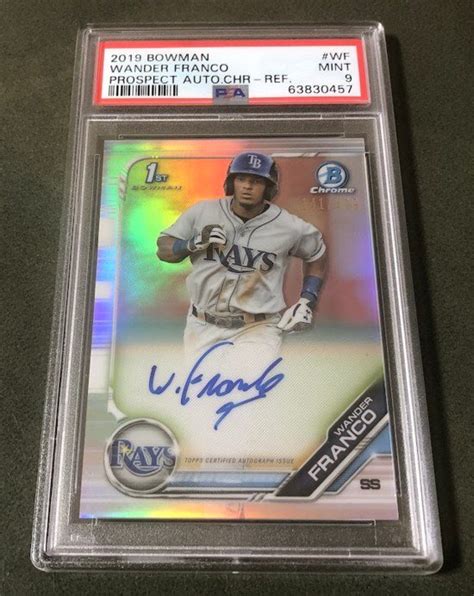 目立った傷や汚れなし2019 1st BOWMAN CHROME PROSPECT Wander Franco RC Auto