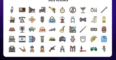 90s Icons, Icons ft. nostalgia & pop - Envato Elements