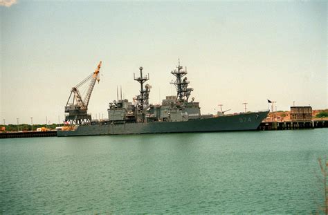 A Starboard Bow View Of The Destroyer USS CONTE DE GRASSE DD 974 In