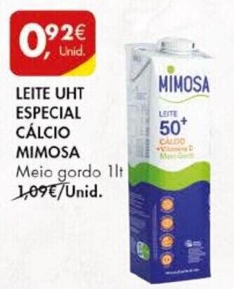 Promo O Leite Uht Especial C Lcio Mimosa Meio Gordo Lt Em Pingo Doce