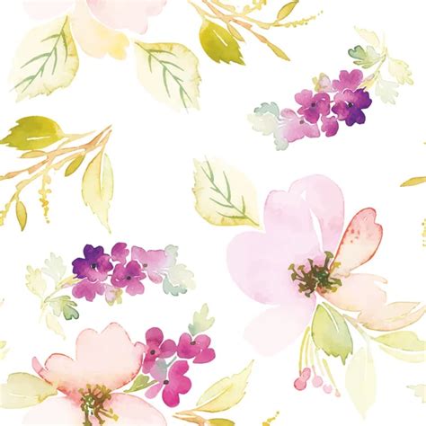 Watercolor Flower Pattern Stock Vector Karma15381 77764890