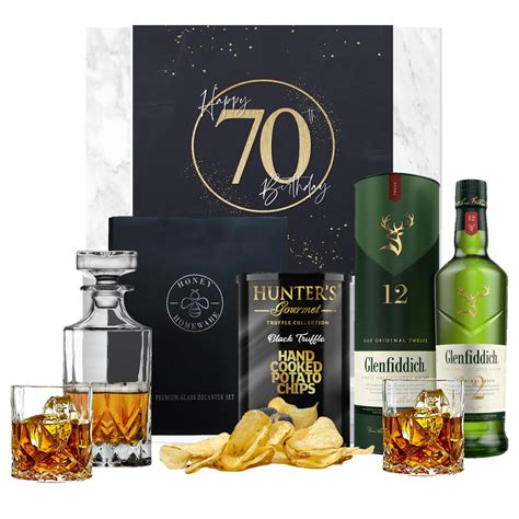 70th Birthdays And Glenfiddich Decanter Hamper Birthday T Hamper