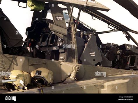 The cockpit of the British Army's new Apache Longbow helicopter Stock ...