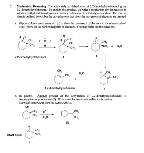 Mechanistic Reasoning The Acid Catalyzed Dehydration Of